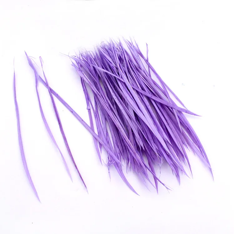 light purple 50 шт./партия, гусиные перья красного цвета, выбор цветов, наращивание волос, тонкие перья индейки Марабу Гусь Биот, перья, поделки своими руками - Цвет: light purple