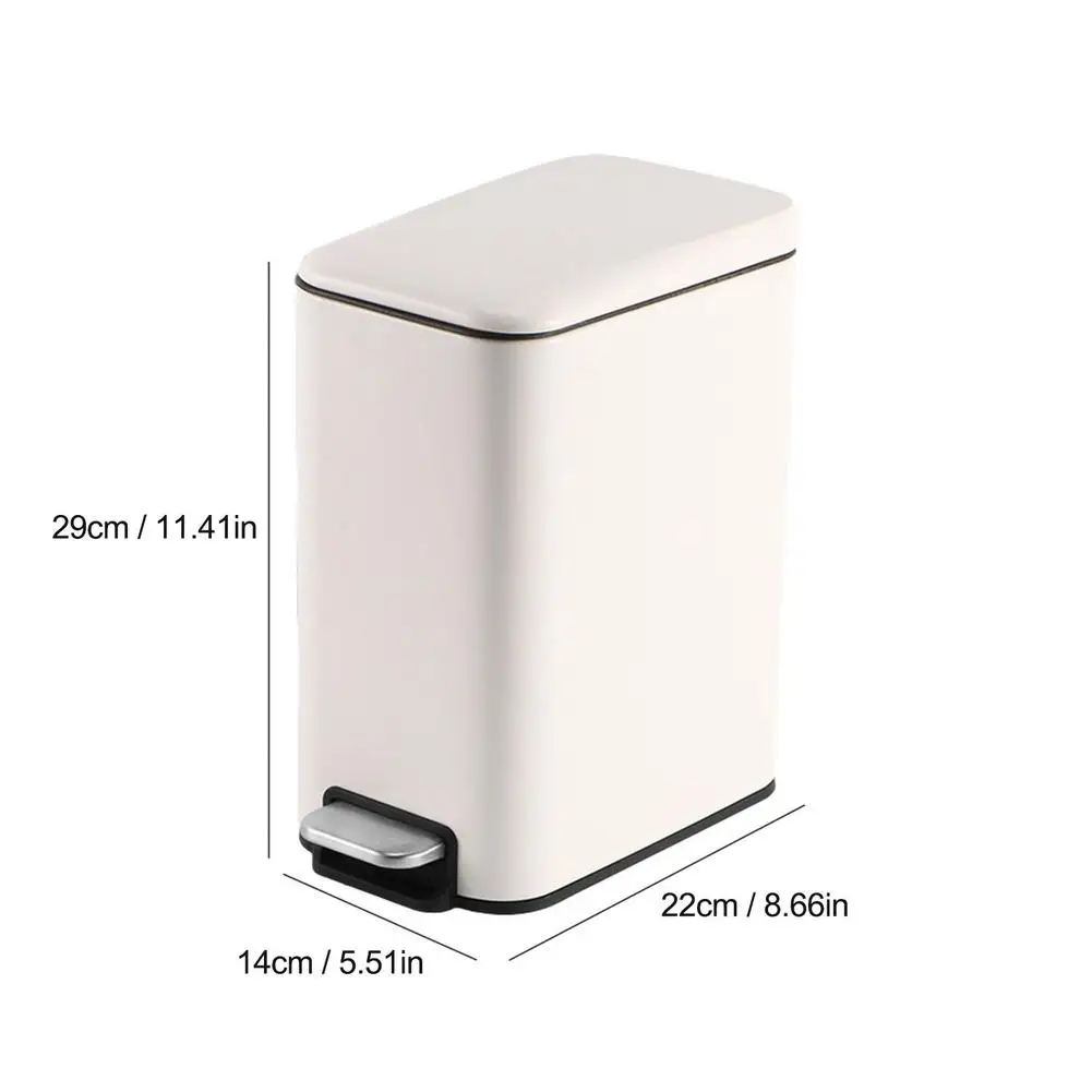 

5L Stainless Steel Rectangle Kitchen Trash Can Dustbin Trash Bin Waste Bin Garbage Bag Holder Garbage Bin Kitchen Bin 45a