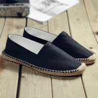 2021 spring summer men canvas shoes breathable man casual shoes for man slip on cheap hemp shoes men footwear flats shoes