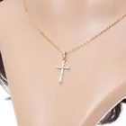 Модные женские подвески-кресты золотого и серебряного цвета с кристаллами и крестом Иисуса, ожерелье с кулоном, ювелирные изделия для мужчин и женщин, оптовая продажа, новинка 2021