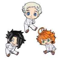 l2471 japanese anime badges the promised neverland backpack accessories lapel pins enamel pin brooch for clothes kids for gifts