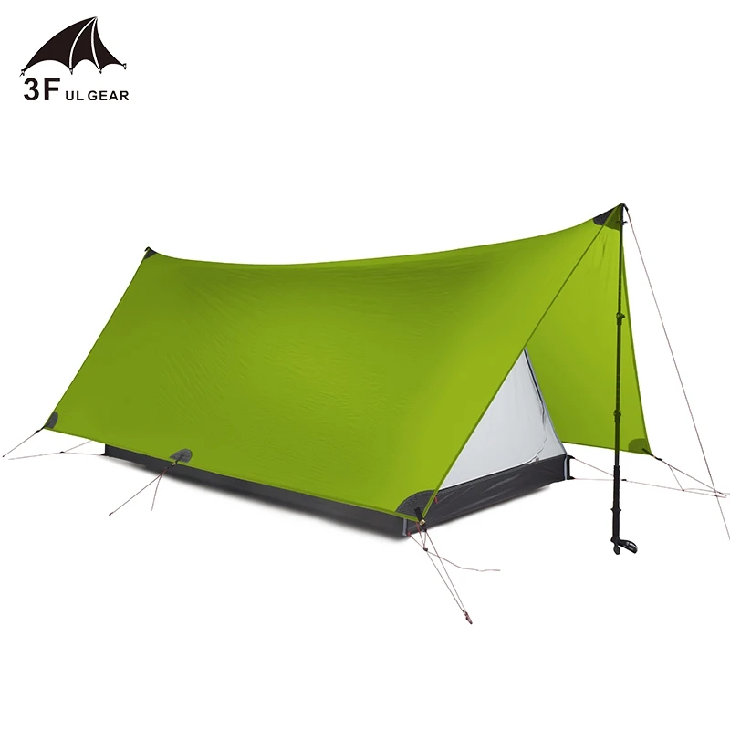 3F UL GEAR 2 Person Outdoor Ultralight Camping Tent 3 Season Professional 20D Silnylon Rodless Multifunction Tent Shanjing
