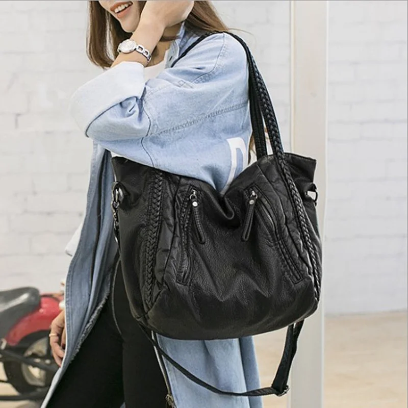 

2021 New Versatile Simple Women's Bag Messenger Bag Personalized Fashion Woven Handbag Temperament Single Shoulder Bag