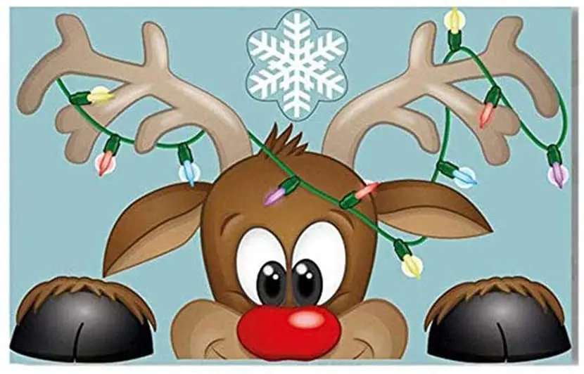 

Christmas Window Clings Santa Rudolph Snowflakes Static Stickers Xmas Decorations Decals for Home Holiday Party Elk