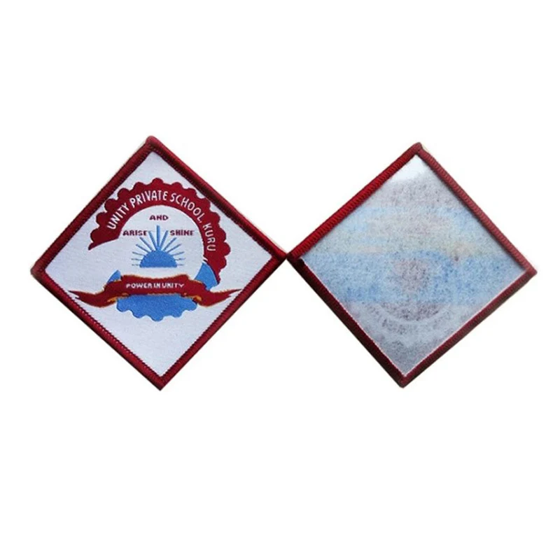 

Yarn Embroidered Badges For Dress High Quality Hot Melt Adhesive Embroidery Cloth Patches Customized