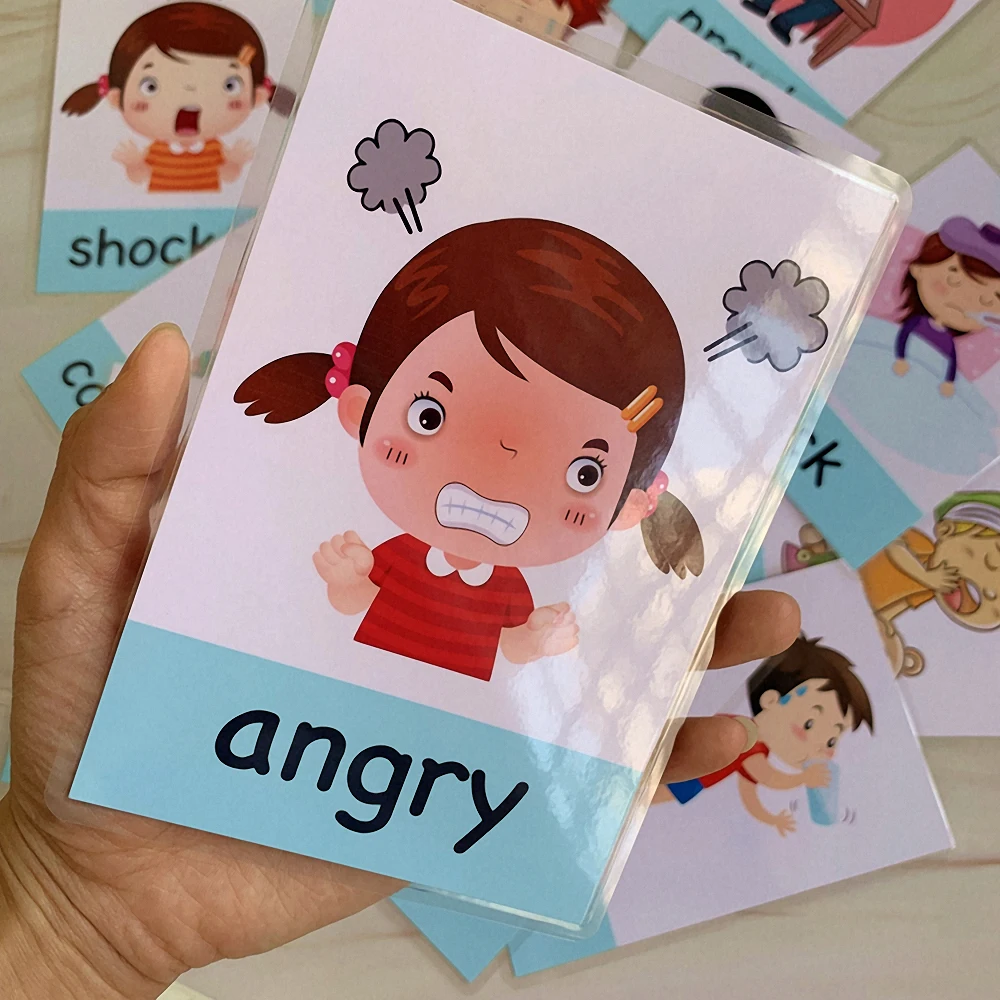 Детские обучающие игрушки Монтессори 14 шт. английские Обучающие карты