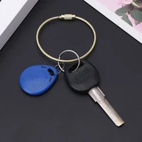 448d full color stainless steel wire keychain cable key ring chain outdoor edc luggage tag loop rope