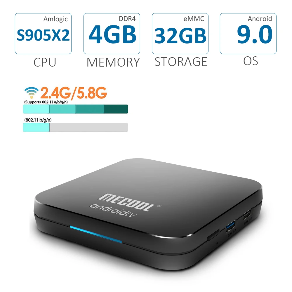 MECOOL 4G DDR4 128G 64G rom KM3 Android 9,0 ТВ-приставка Amlogic S905X2 2,4G/5G WiFi 4K BT Голосовое управление Google Certified tv Box