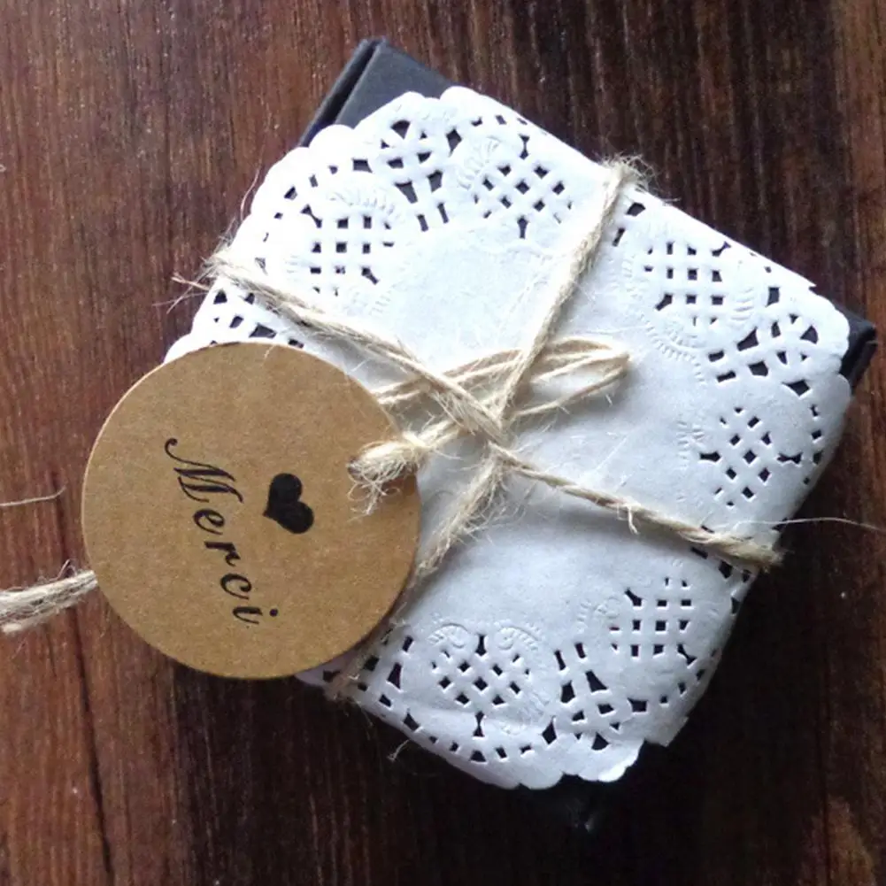 Kuulee 100 шт. буквенная печать крафт подарок Висячие бирки для украшения свадебной