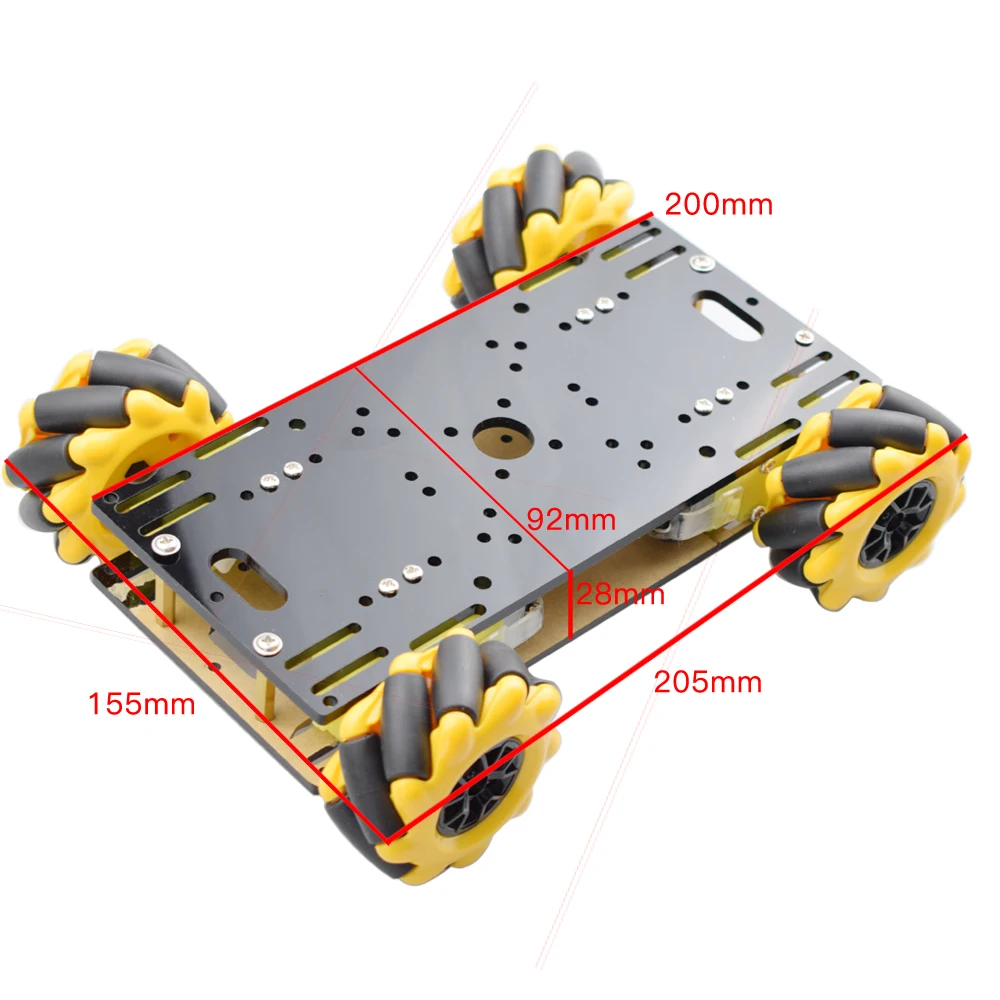 Новый Двойной Шасси Mecanum Wheel Robot автомобильный комплект шасси с мотором TT для Arduino