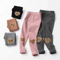 2021 spring autumn girl legging cotton pants for kids leopard children pencil trousers 1 6years toddler leggins clothing