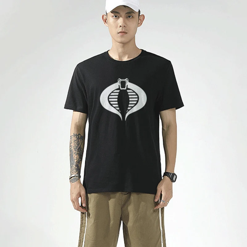 Футболка с коротким рукавом для мужчин Кобра GI JOE рост принт футболка на каждый