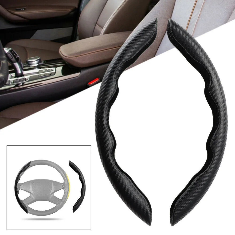 

Booster Car Steering Wheel Cover Carbon Fiber Look Cover Left right Non-Slip T for most standard wheels high quality Car parts