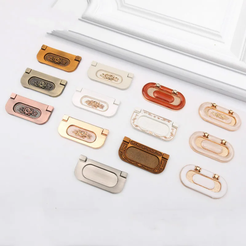 1pc Wardrobe Cabinet Drawer Handles and Knobs Hidden Button White Door Handle Modern Furniture Pull | Обустройство дома