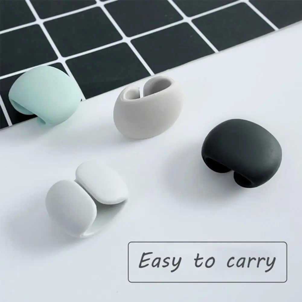 4pcs/set Kawaii Mobile Phone USB Cable Organizer Clip Wire Headset Holder Line Winder Bag Decro | Канцтовары для офиса и дома
