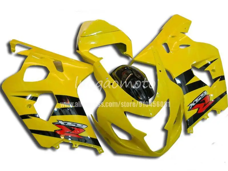 

New all yellow ABS motorcycle Fairing Kits For Suzuki GSXR600 750 600 750 K4 2004 2005 04 05 Fairings kit bodywork