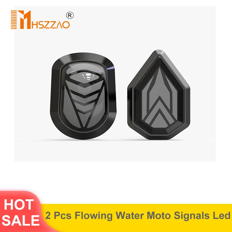 

2 Pcs Motorcycle Turn Signals LED flashing Signal Flowing Water Built-in Relay 12 V LED Blinker Auto Indicators