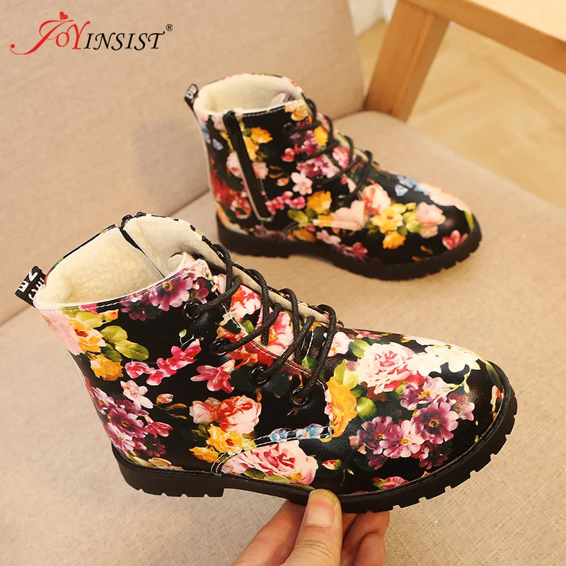 Ботинки Martin для девочек Новинка 2020 года детские ботинки с бархатным цветком