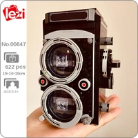 lezi 00847 hand operated retro camera digital machine 3d model diy small mini blocks bricks building toy for children no box