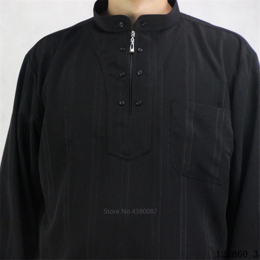 

Men Saudi Arabic Muslim Robe New Jubba Thobe Abaya Pakistan Islamic Clothing Ramadan Ethnic Traditional Warm Casual Costume