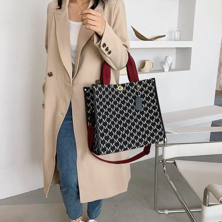 

Холщовые сумки с принтом, вместительные сумки через плечо, женские новые студенческие Портативные Простые сумки-тоут для колледжа 2021