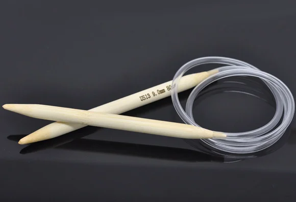 

1PC 9mm 80cm Long Bamboo Circular Knitting Needles Transparent Tube DIY Craft Crochet Hooks Needles Loom Tool Home Supplies
