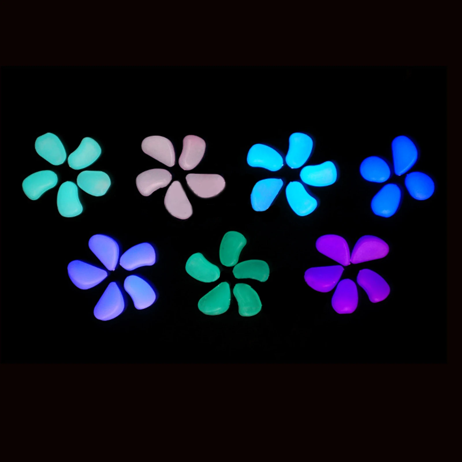 

Artificial Stone100Pcs Luminous Stones Glow Pebbles Gardening Decorations Fish Tank Mixed Colors 2.2cm Resin Simulation Cobble