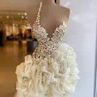 Женское коктейльное платье It's yiiya, белое короткое платье с оборками и 3D цветами, расшитое бисером, на лето 2021