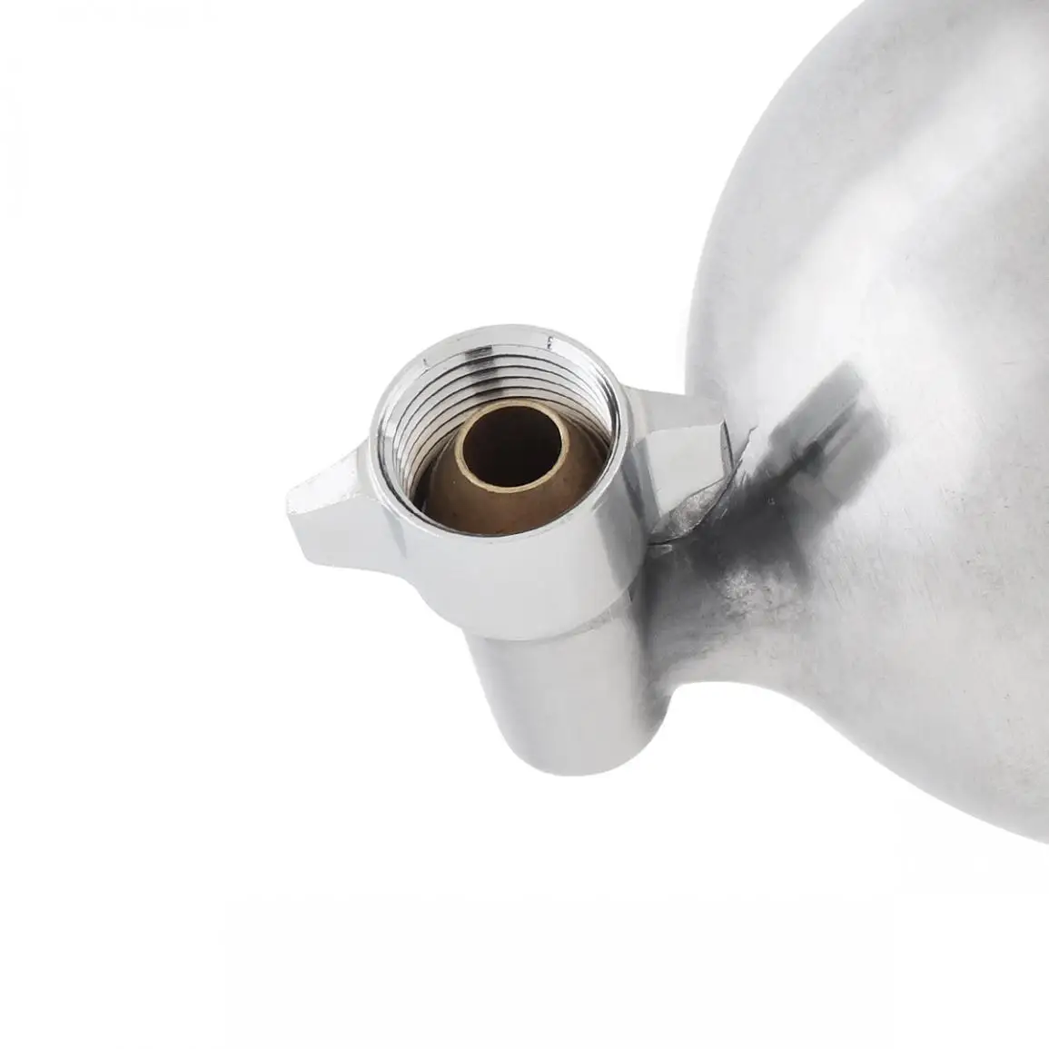 

W71 400ml Silvery Stainless Steel Paint Spray Gun Pot Cup with 1/2 Inch Screw Thread Connector for Automotive Car Paint Wash