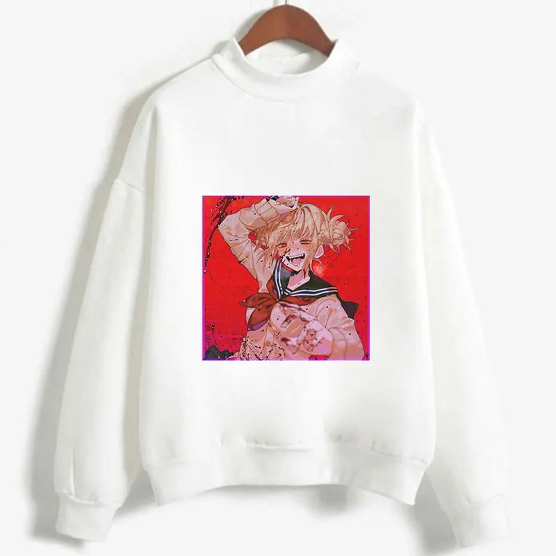 Женская толстовка с длинным рукавом KPOP Готическая теплая белая большого размера