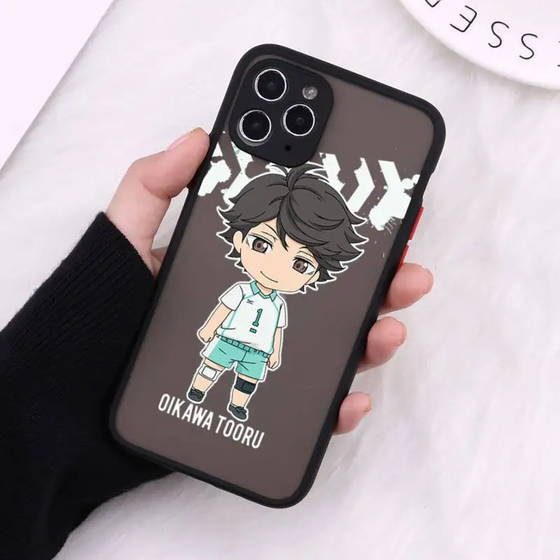 

oikawa Phone Case Matte Transparent For iPhone 12 Mini 11 Pro XR XS Max 7 8 Plus