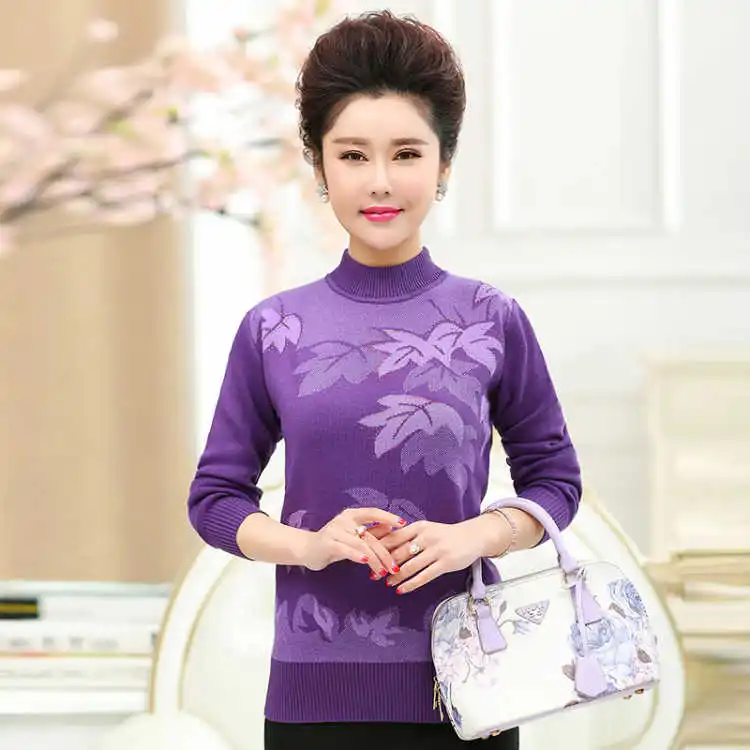 2019 осень и зима среднего возраста пожилых людей удобная женская мать носить