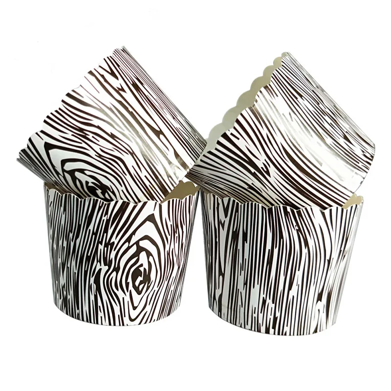 50 шт Высокое качество Золотой Кора зерна дизайн жиронепроницаемый бумажные