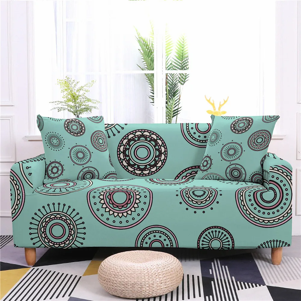 Чехол для дивана с мандалой этнический цветочный чехол защитой от грязи