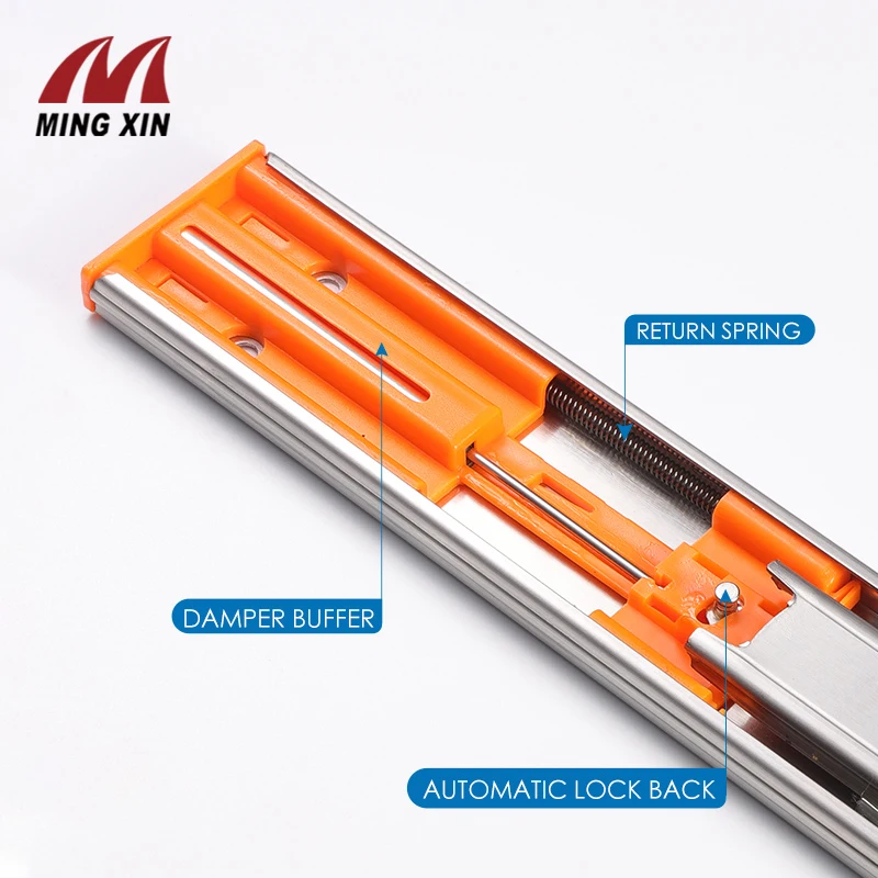 Выдвижные ящики 10 22 дюйма из нержавеющей стали бесшумная Подушка буфер мягкое