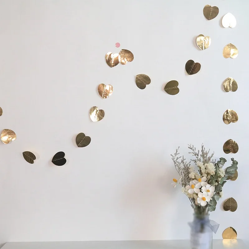 

4M Bright Gold Garland Star Moon String Banners Wedding Banner For Party Home Wall Hanging Decoration Baby Shower Favors