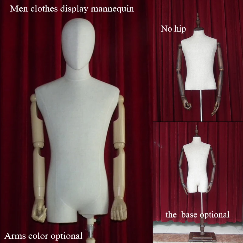 С деревянной ручкой ткань тела одежды шоу льняной манекен FRP материал для