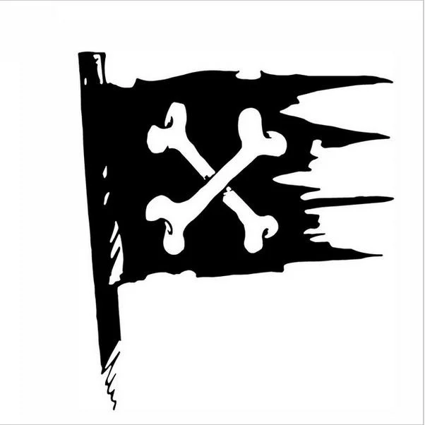 

11*12.5CM Pirate Flag computertoon Fun computer Styling Personalized computer Stickers ( )