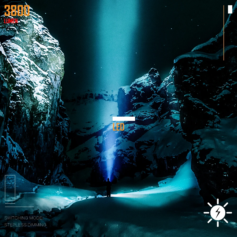 Dive 100 м L2 18650 26650 светодиодный фонарик для дайвинга Водонепроницаемый подводный походный фонарь с плавным затемнением