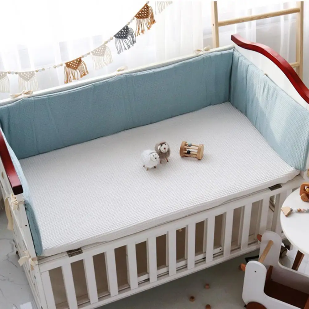 

Nordic Baby Crib Bumpers For Newborns Thicken Soft Baby Bed Bumpers Protector Cotton Infant Cot Around Cushion Room Decor