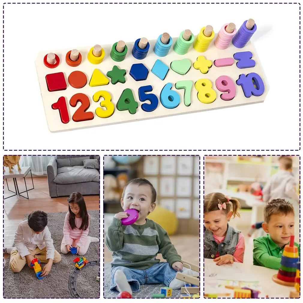 

Magnetic Wooden Toys Early Educational Learning Montessori Fishing Geometric Shape Cognition Aids Math Toys For Baby Gifts