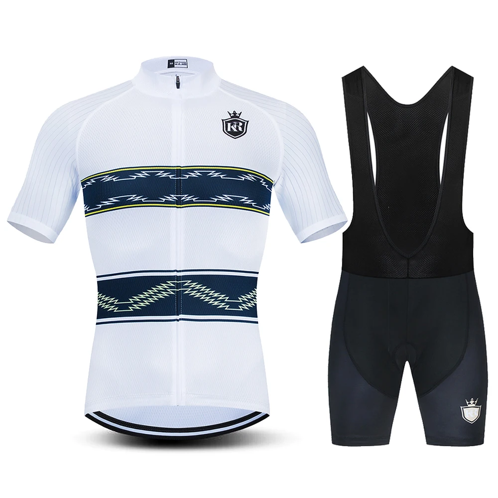 

White KR INEOS summer cycling Sweatshirt set men's Short Sleeve Shirt MTB Jersey men's cycling clothing bicycle Maillot ciclismo