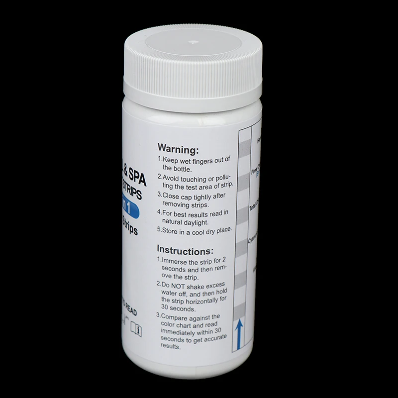 

Pool & Spa Test Strips 7 In1 Acid Water Hardness Swimming Pool Spa Chlorine Test Strip Alkalinity PH Cyanuric Bromine