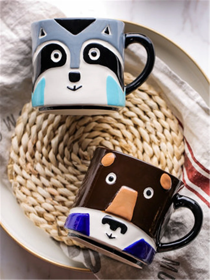 

Creative cute cartoon lovers ceramic cup a cup of milk a cup of coffee cup mug cup office