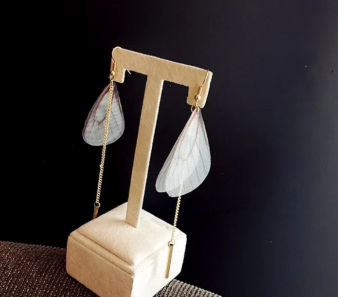 

Fairy Temperament Butterfly Wings Earrings Cool Trendy Simple Feather Earrings