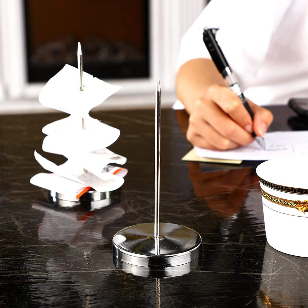 2 шт. Нержавеющая сталь прямой стержень Бумага Memo векселедержателю вилка для