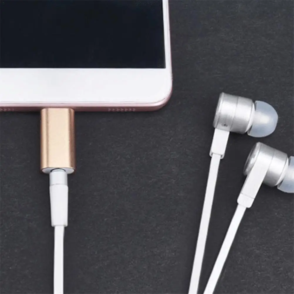 Metal Type-C Female To 3.5mm Jack Male Earphone Headphone Speaker Headset Adapter For Letv Huawei Xiaomi Connector