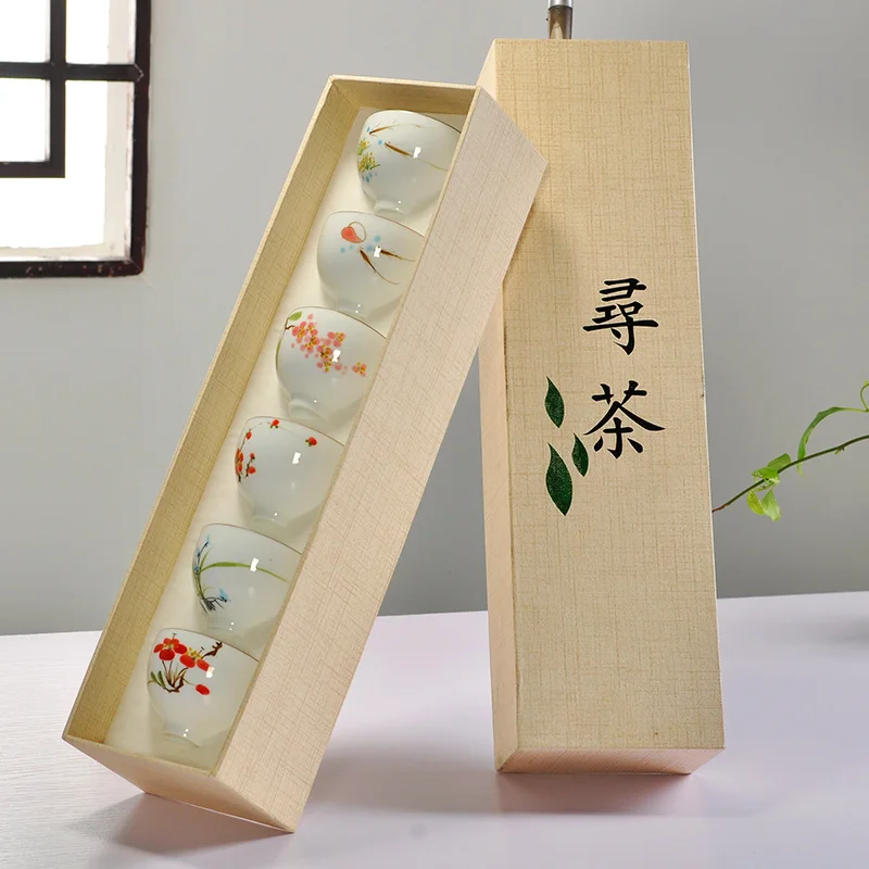 Высококачественная керамическая чайная чашка с ручной росписью набор чайных