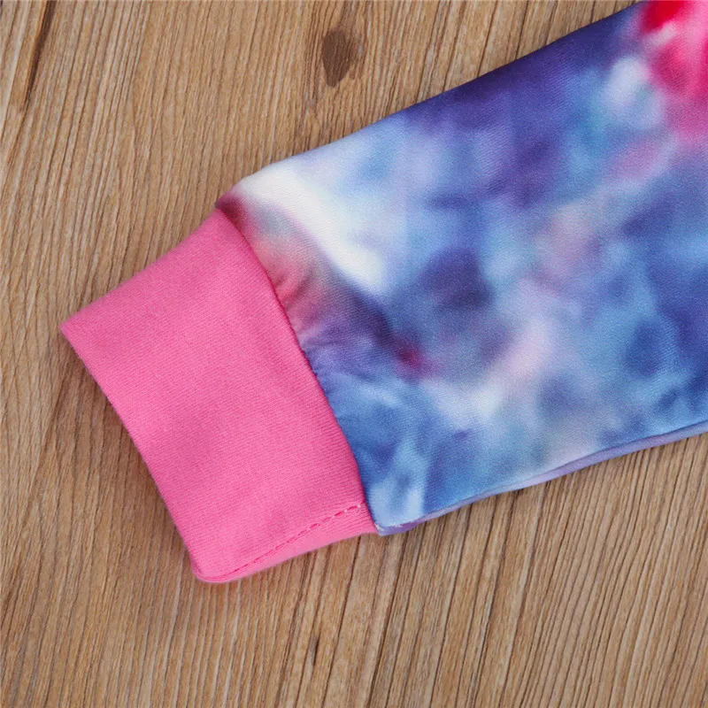 

Newborn Baby Boys Girls Tie-dye Printed Clothes Set 2Pcs Tracksuit Autumn Long Sleeve Tops Tee Pants Baby Outfits For 0-24Month