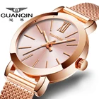Оригинальные женские часы GUANQIN GS19123 женские наручные часы 2020 кварцевые наручные часы розовые из нержавеющей стали светящиеся стрелки для девушек